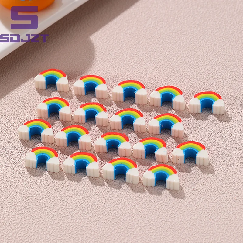 10Pcs Creative Kawaii Rainbow Bridge Erasers Pencil Rubber School Supplies Cute Cartoon Mini Rainbow Bridge Eraser Kids Gifts