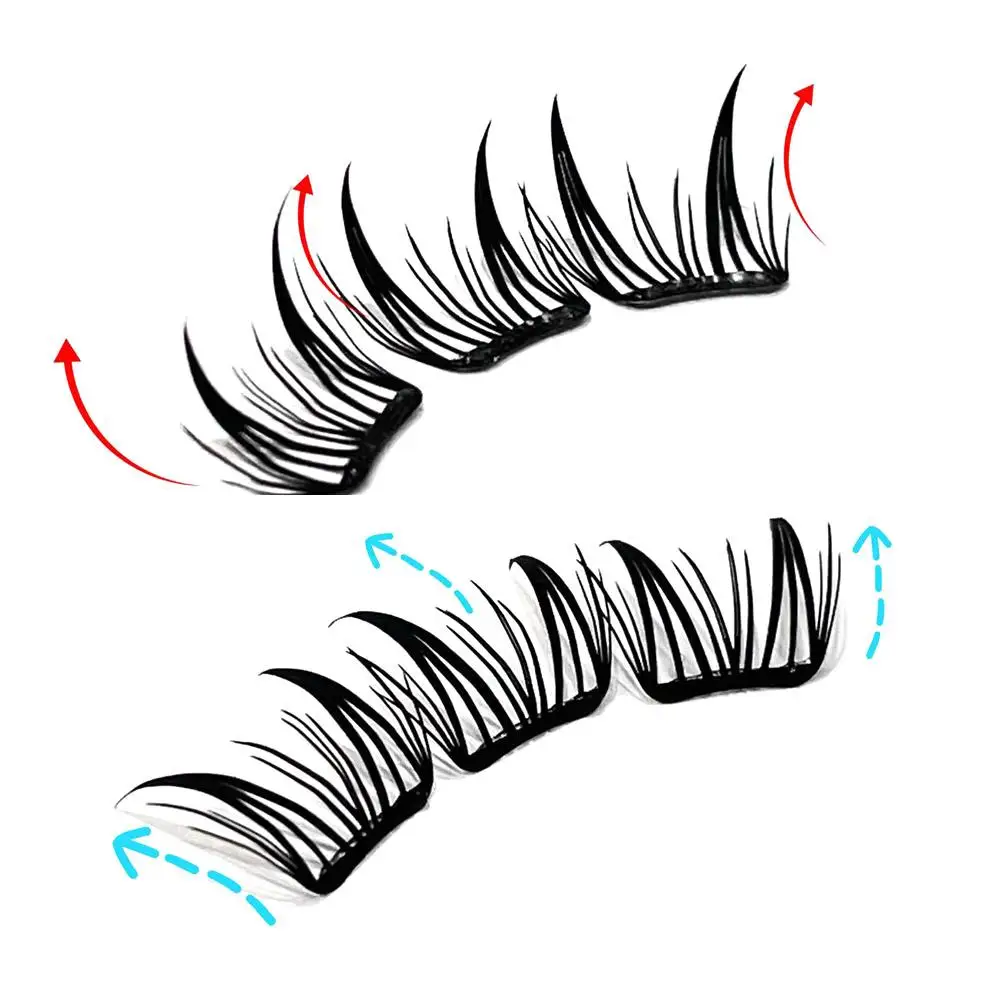 Nouveaux faux cils sans colle naturellement bouclés, légers, Style segmenté, idole coréenne 2.0, bande Arc, maquillage pour les yeux, DIY