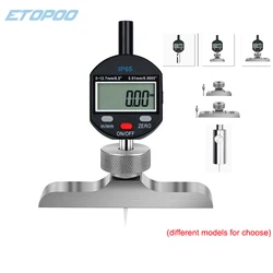 0.01mm IP65 digital Indicator depth gauge stand probes precision Digital depth measuring instrument cylindrical base T-bracket