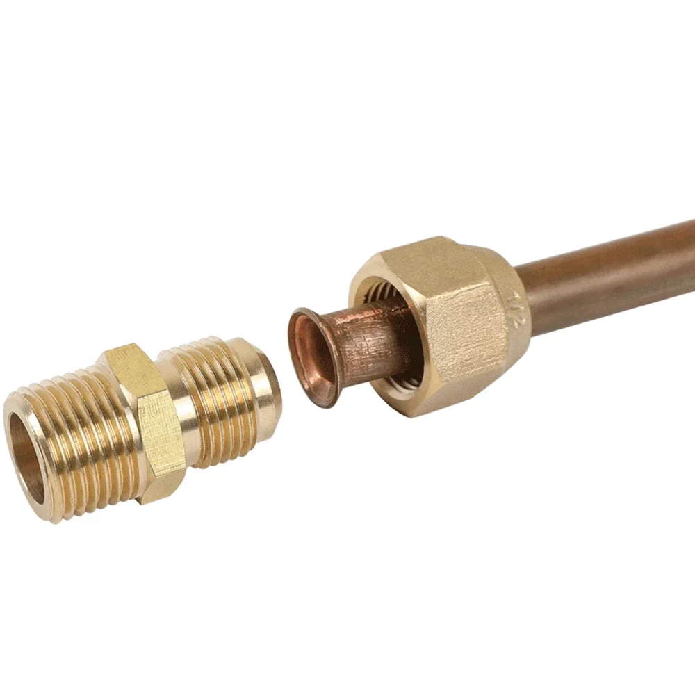 1/8" 1/4" 3/8" 1/2" 3/4" BSPP Male To 6.35-19.05mm Flare Tube 45 Degree SAE-Standard Brass Pipe Fitting Connector For Air Conidi