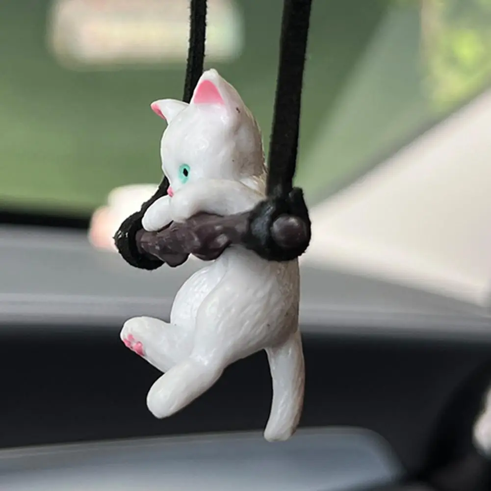 Rearview Mirrors Pendant  Attractive Fine Workmanship Lightweight  Car Pendant Branch Cat Rearview Mirror Pendant for Gift