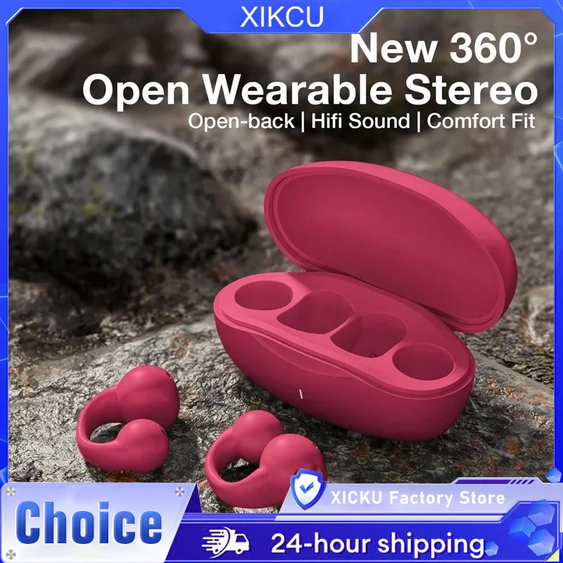 

Серьги, беспроводные наушники Bluetooth 5,3, наушники с открытым ухом, воздушная проводимость для спорта, бега, безболезненное ношение, гарнитура