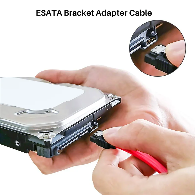 Dual Port SATA Serial ATA Cable to ESATA Bracket Adapter Cable