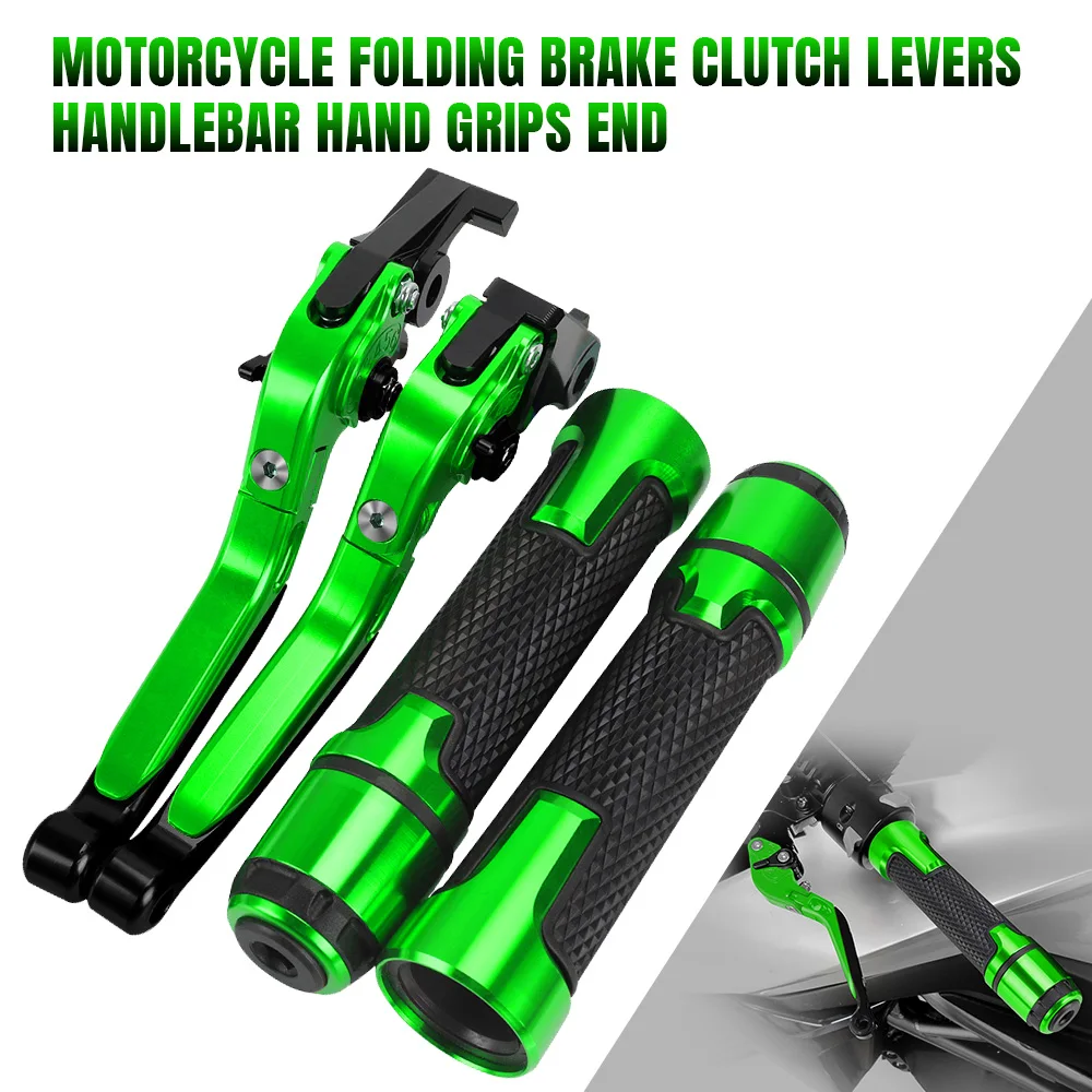 

For KAWASAKI ZX10R ZX 10R 2004 2005 Accessories Motorcycle Brake Clutch Levers Handlebar Handle bar Hand Grips Ends Parts