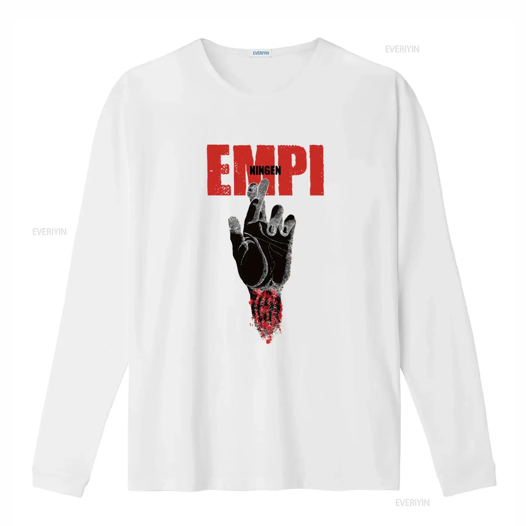 Maximum The Hormone Ning Empi White T Shirt for Men and Women Unique Hand Design with Red Accents vintage Washed Soft homme view 4