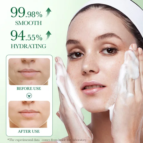 BIOAQUA Centella Asiatica Facial Cleansing Увлажняющий контроль жирности кожи лица Очищающая пенка для умывания Уход за кожей лица средство для умывания лица для мужчин с жирной кожей купить - №4