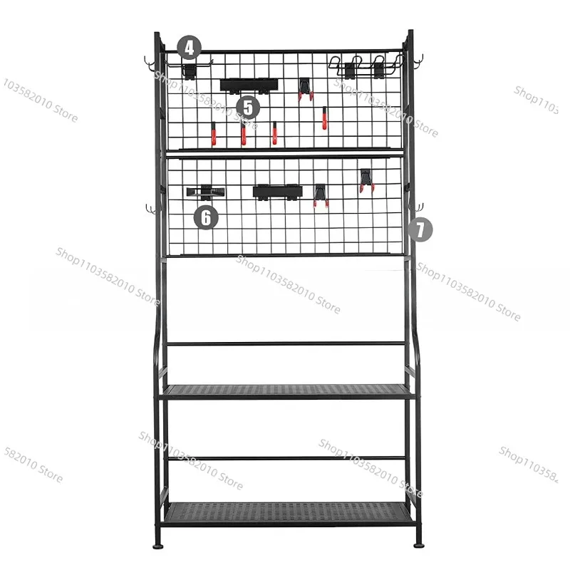 Heavy Duty Garage Tool Storage Rack, Wall Mounted Organizer for Workshop & Shed