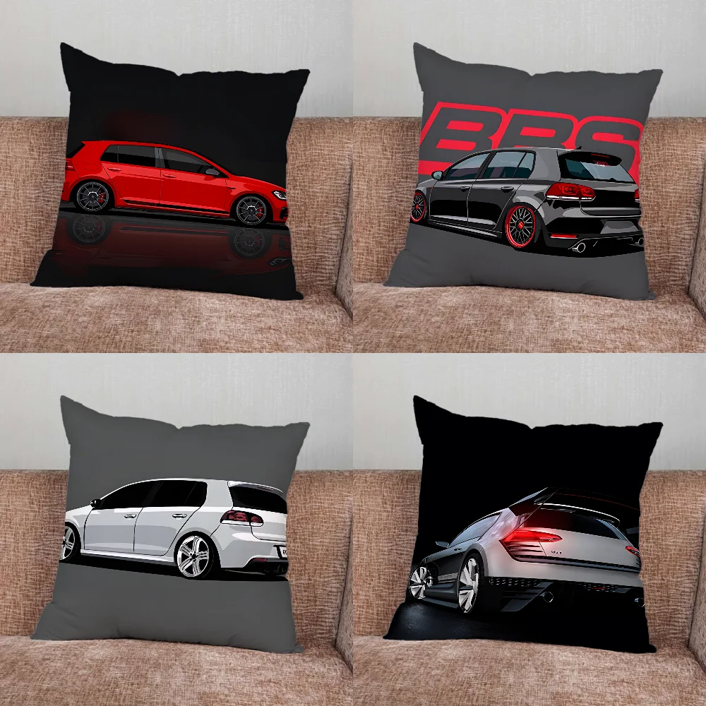 Car Sport G-Golf G-GTI Pillow Case For Home Bedroom Car Office Decoration Living Room Sofa Cushion Cover Suitable