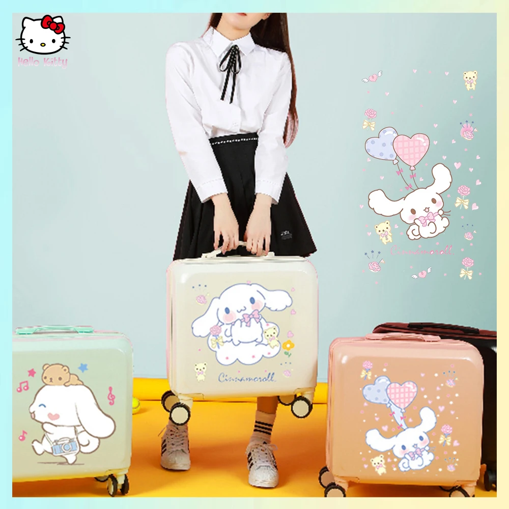 

18 20 Inches Sanrioed Luggage Trolley Case Suitcase Password Box Cinnamoroll Silent Waterproof Wear-Resistant Boarding Caseute