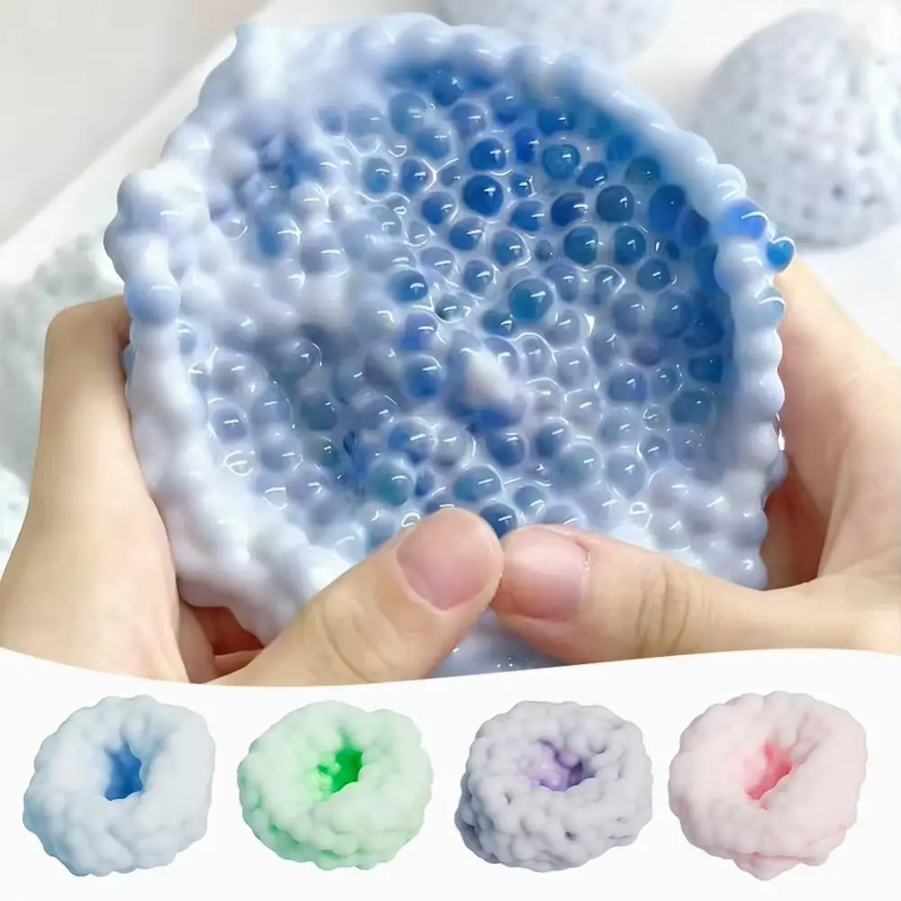 Simulation Crunchy Squeeze Toy Elastic Super Soft Crunchy Stress Ball Creative Colorful HandMade Ice Skin Ball Table Ornaments