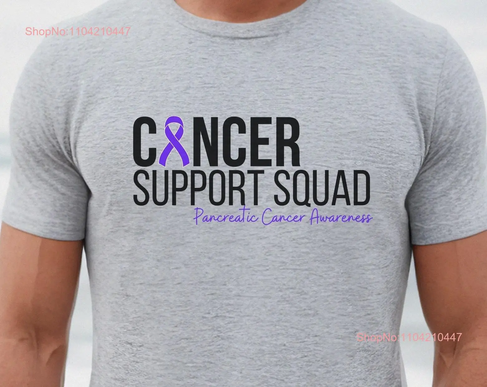 Pancreatic Support Squad Cancer T Shirt Team Awareness Supporter long or short sleeves