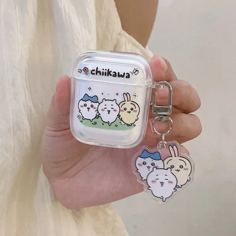 Chiikawa حقيبة سماعة الاذن ل Airpods 1 2 3 Pro سماعة رأس لاسلكية صندوق أنيمي غطاء مقاوم للسقوط ل AirPods Pro2 اكسسوارات هدية