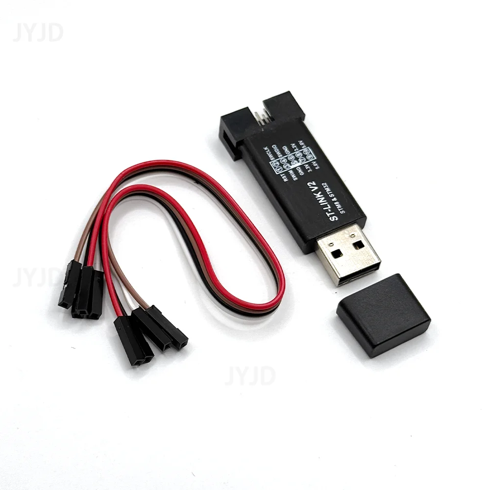 1Zestaw ST LINK Stlink ST-Link V2 Mini STM8 STM32 Simulator Download Programmer Programming With Cover DuPont Cable ST Link V2