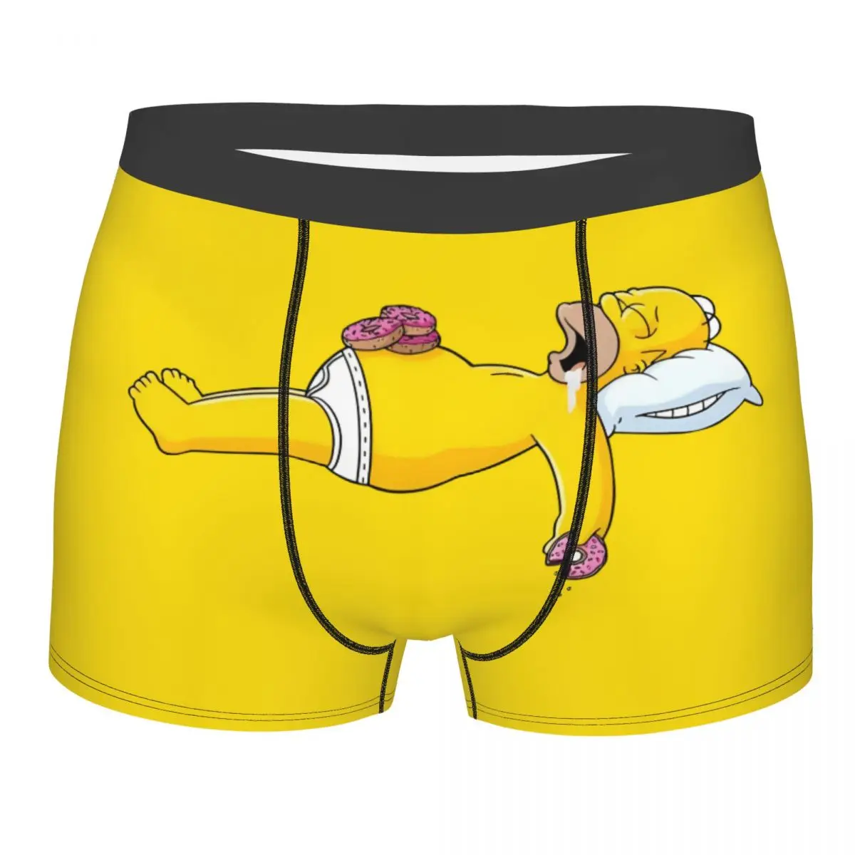 

Пользовательские шорты-боксеры с героями мультфильмов «Симпсоны» для Homme, нижнее белье с 3D принтом, трусы, мягкие трусы