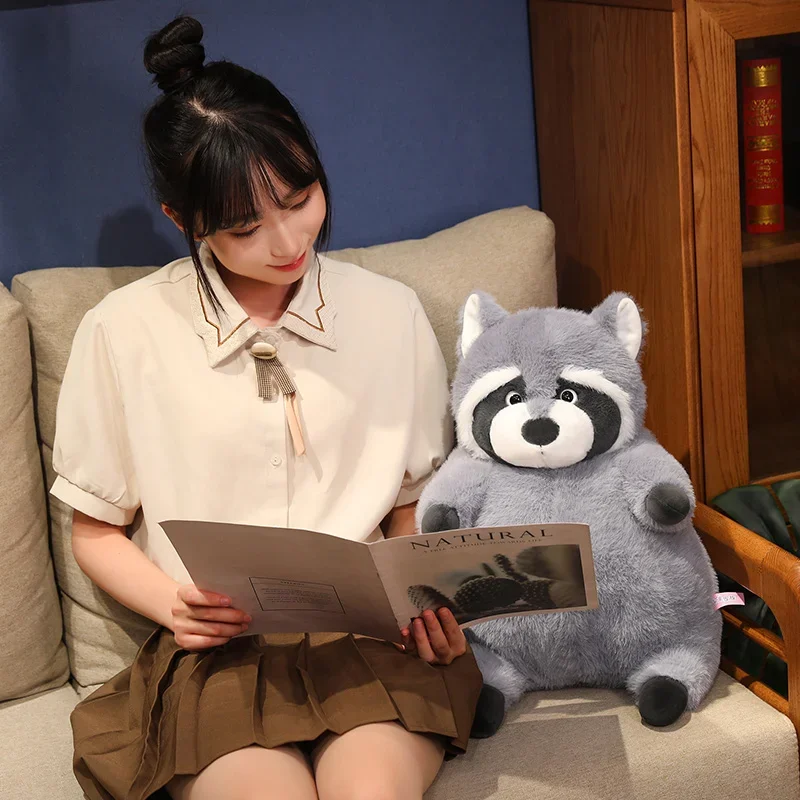 Kawaii 22-45cm Gray Raccoon Plush Toy Cute Soft Stuffed Animals Doll Pillow For Girls Children Kids Baby Girl Birthday Gift