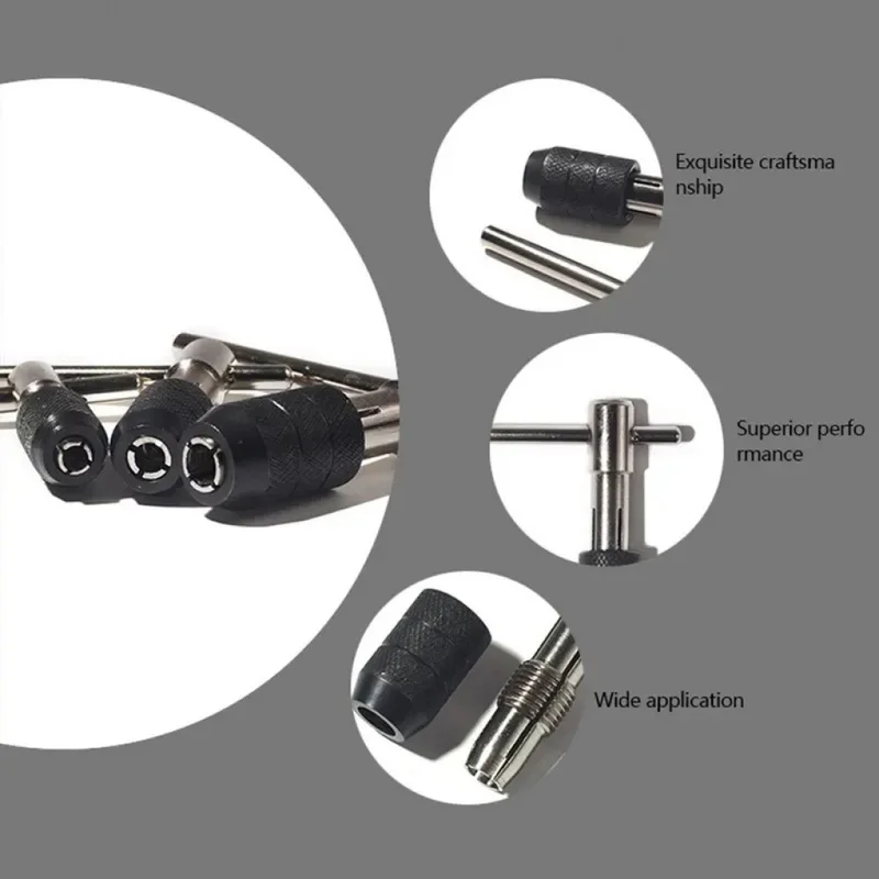 5pc 3-6mm T-shaped Tap Wrench Hand Tap M3-M8 Tapping Screwdriver Wrench Thread Tool Set