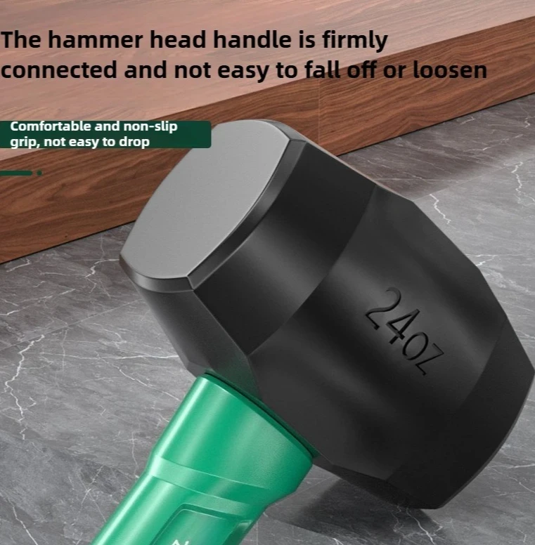 Multifunctional Shockproof Home Decoration Elastic Tile Installation Hammer Solid Rubber Hammer Industrial Grade