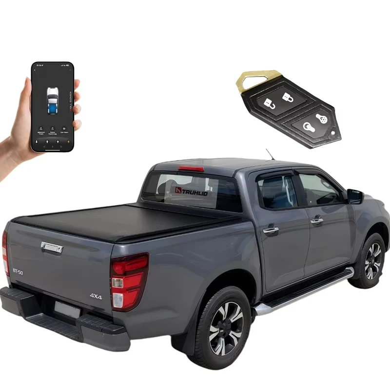 

2015+ BT-50 Electric Retractable Roller Shutter Tonneau Cover Aluminum Alloy Waterproof with Locking Function
