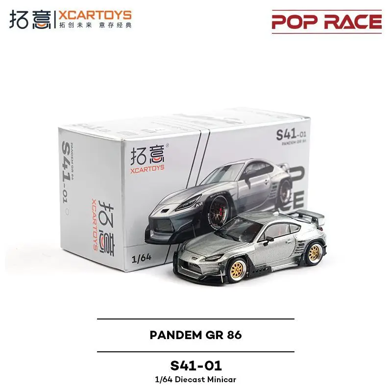 XCARTOYS POPRACE 1/64 coche en miniatura de aleación PANDEM GR 86 Toyota juguete supercoche de carreras para niños
