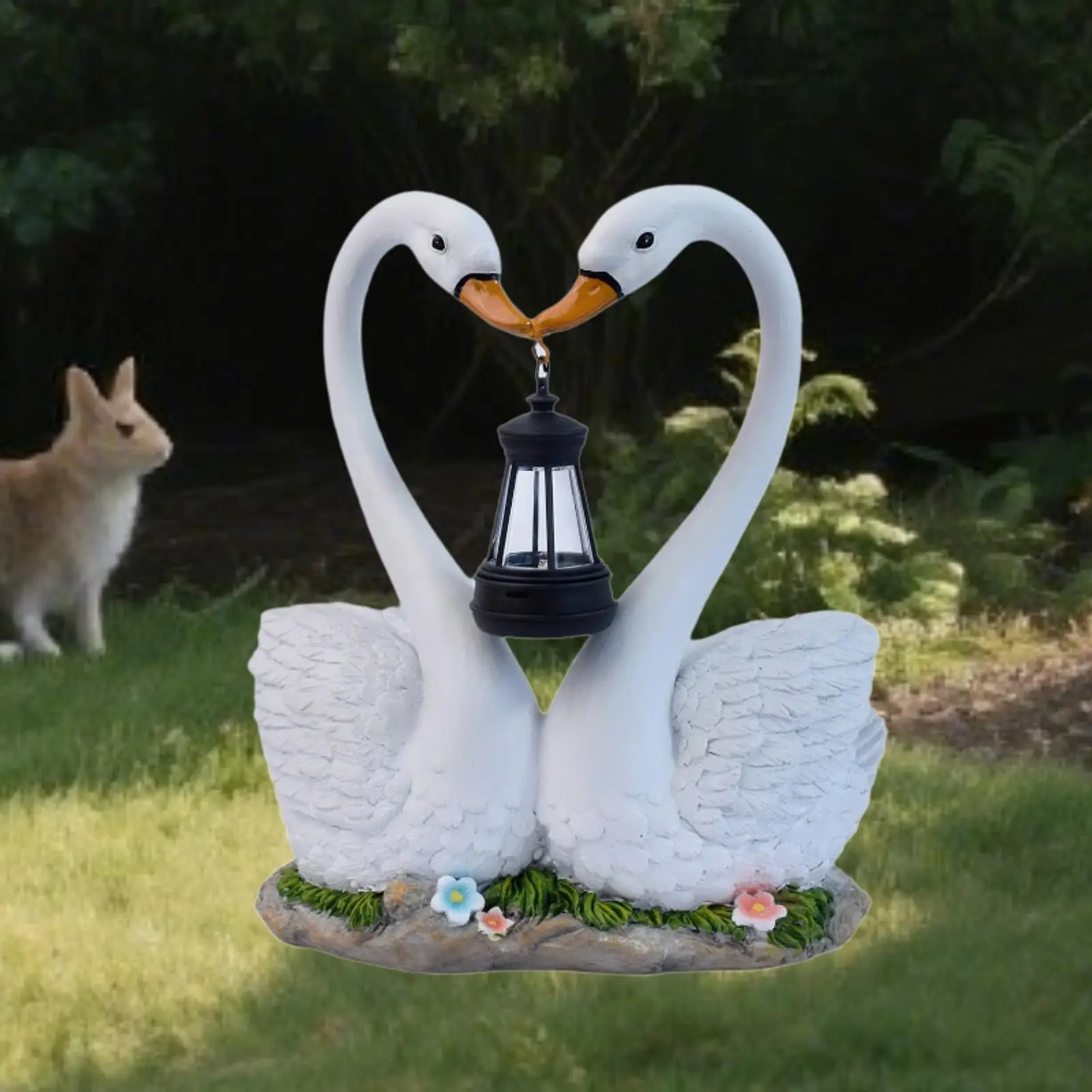 

Садовая скульптура лебедя из смолы с солнечной подсветкой, элегантное украшение для улицы, коллекционный предмет для двора и пруда