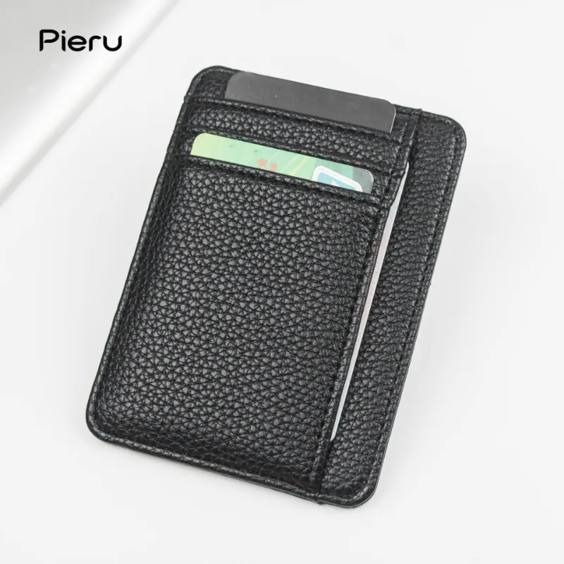 Ultra-thin Casual Classic Lychee Pattern Multi-function Multi-card Creative Card Sleeve