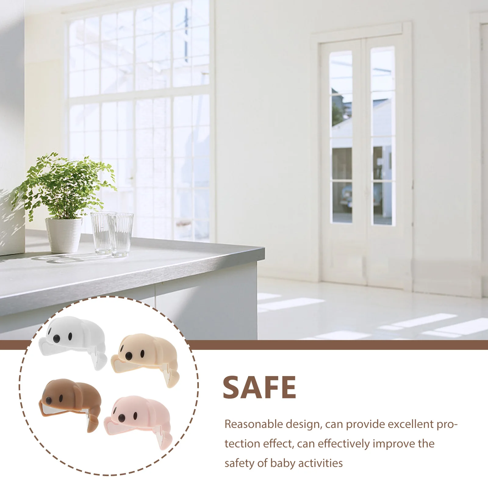 

8 pcs Corner Protectors Silicone Guards Baby Protection For Table Chair Cabinet Puppy Design Durable No Burrs
