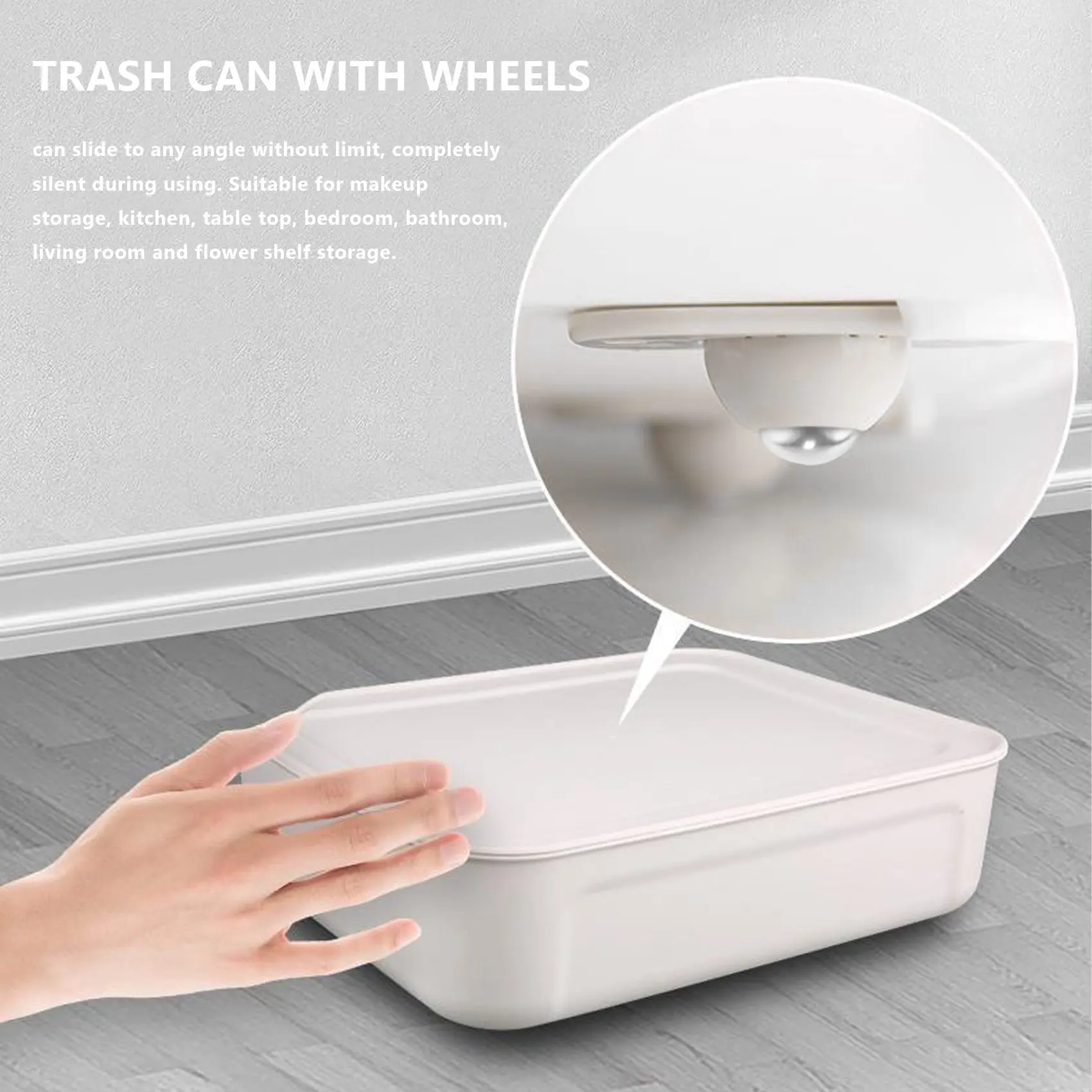 Stainless Steel Mini Swivel Caster Wheels With 360 Degree Rotation For Furniture, Storage Boxes, Cabinet, Trash-AT64