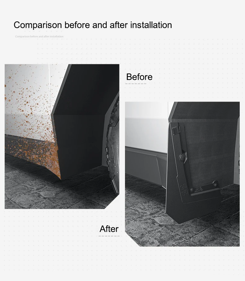 For Tesla Cybertruck Wheel Mudguard Set TPE Invisible Silt Blocking Plate Non-destructive Installation Block Mud Anti-scratches