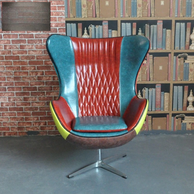 كرسي على شكل بيضة مخصص على الطراز الصناعي، كرسي دوار للمقهى والفندق، مقعد كمبيوتر مكتبي، أريكة فردية إبداعية