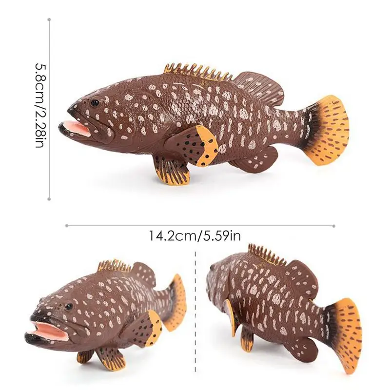 Sealife Modell Simulation Zacken barsch meeres tiere Action modell Spielzeug Tier figur kognitives Lernspiel zeug für Kinder