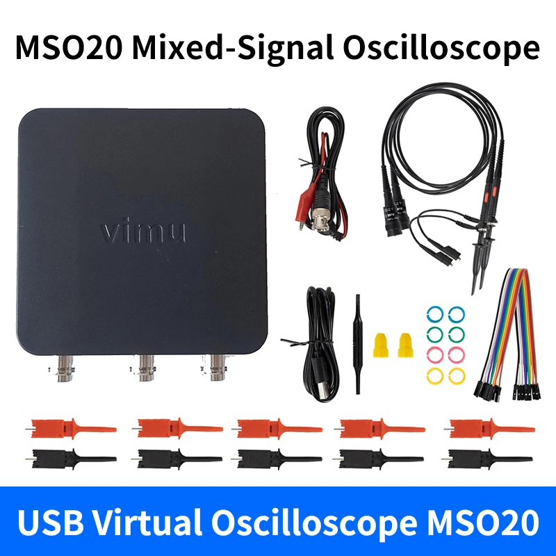 Virtual USB Digital Oscilloscope 25Mhz 200MSa/S + Signal Generator Logic Analyzer Frequency Sweeper Android vimu MSO20