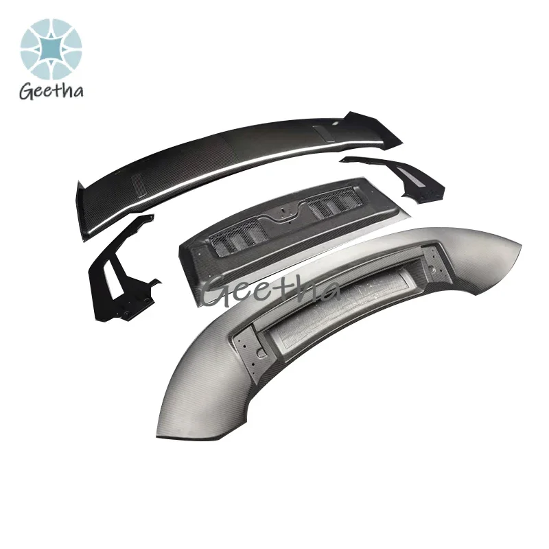 

Factory Price GT3 Style Full Dry Carbon Fiber Rear Spoiler & Engine Cover & Rear Trunk Set for Porsche 911 992 Carrera S GT Wing