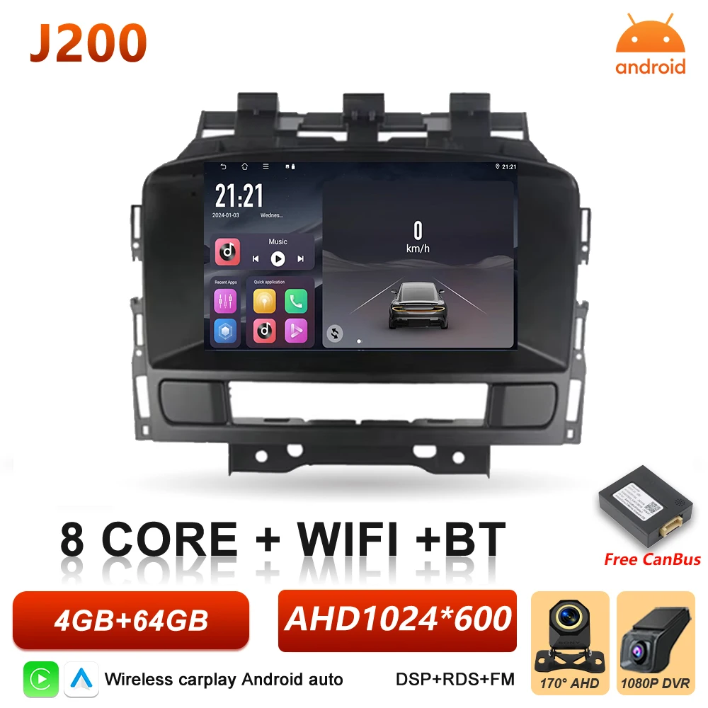 Android 16 Auto autoradio voor Opel Astra J Buick Excelle GT XT 2010 2011 2012 2013 2014 Draadloze Carplay Video Multimedia Speler