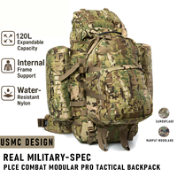 AKmax PLCE Pro 120L Military Tactical Modular Rucksack – Laser-Cut MOLLE Army Backpack, Hydration Ready