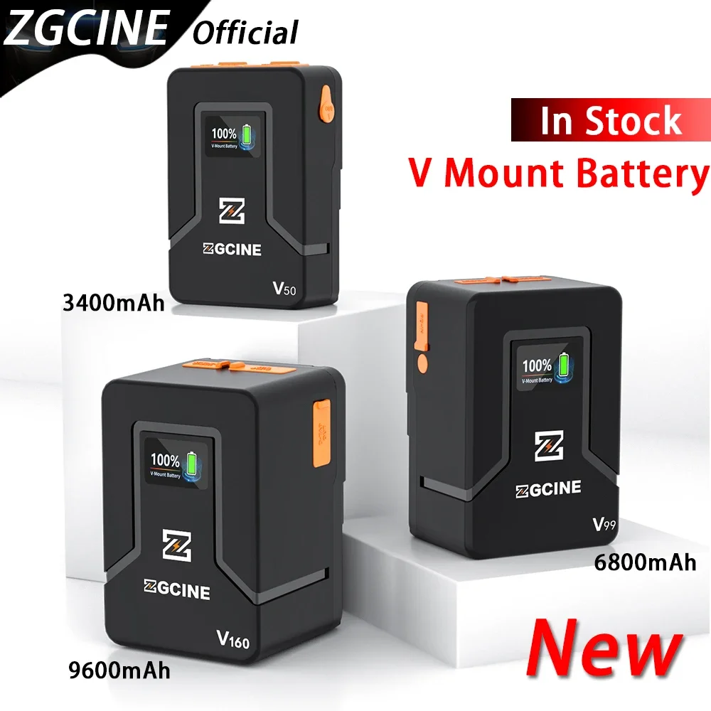 ZGCINE ZG-V50 V99 V160 V Mount Battery Power Bank 14.8V V Lock V Shape Li-ion Battery PD Fast Charging For camera DSLR