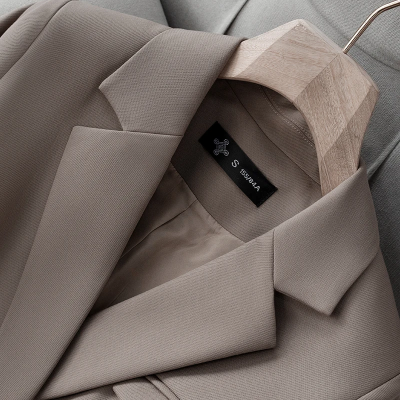 ZJYT 여성용 우아한 한국 스타일 오피스 블레이저, 2024 가을 패션, 긴팔 재킷 코트, 여성 겉옷 조끼