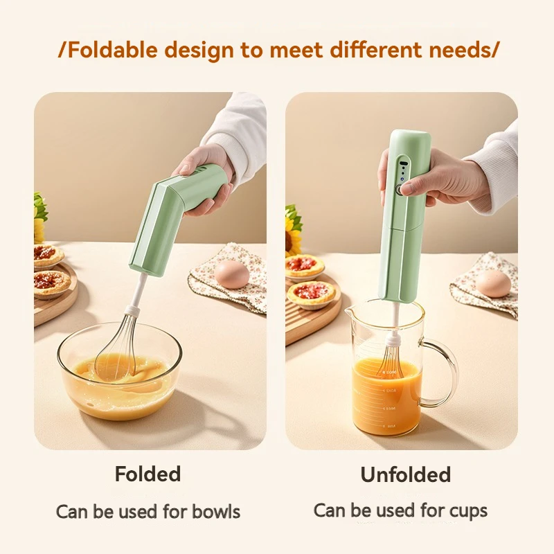 Xiaomi اللاسلكية الكهربائية خافق البيض المنزل استخدام كريم خفقت طوي كعكة الخبز التلقائي آلة الضرب البيض قابلة للشحن