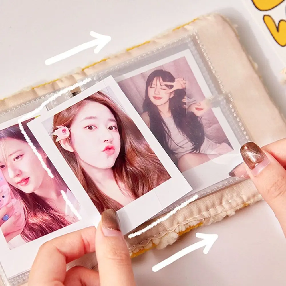 

Плюшевый фотоальбом с отрывными листами, переплет INS, 3-дюймовые коллекционные книги для фотокарт, сделай сам, держатель для фотокарт с защитой от царапин, открытки