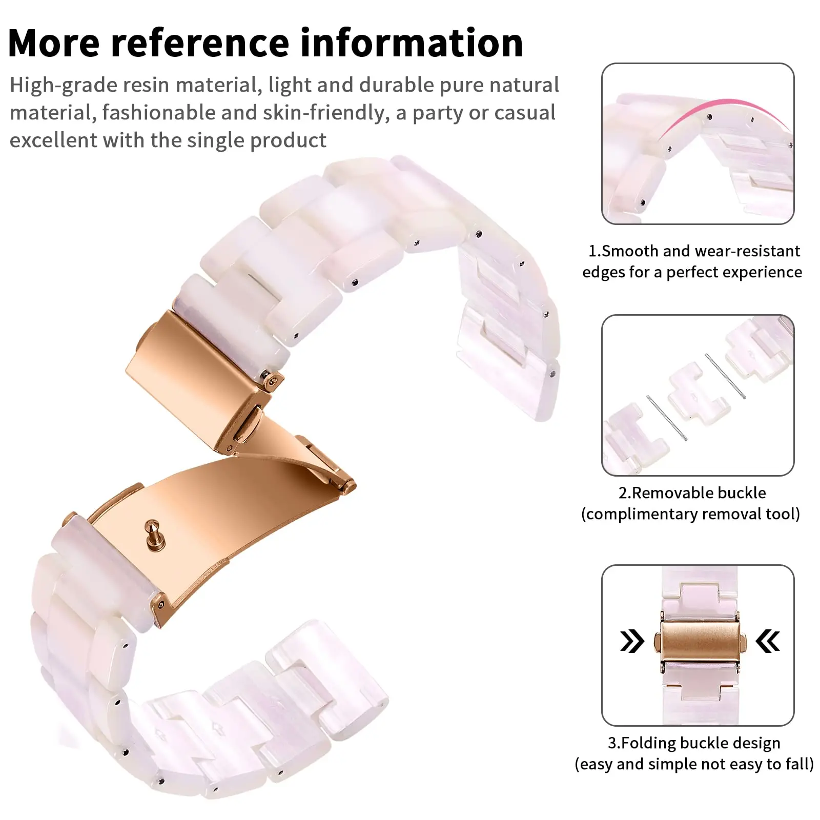 Resin Bands Compatible with Samsung Galaxy Watch 3/4/6/5/Pro 45mm 42mm 43mm 46mm 47mm 41mm Galaxy Active 2 40mm 44mm,20mm Band