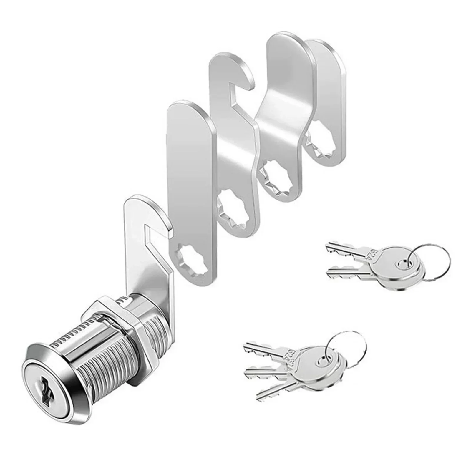 16/30mm Cam Lock Cylinder Locks Cabinet Mailbox Padlock Drawer Cupboard Box Lock With 5 Keys Home Tongue Drawer Lock Hardware