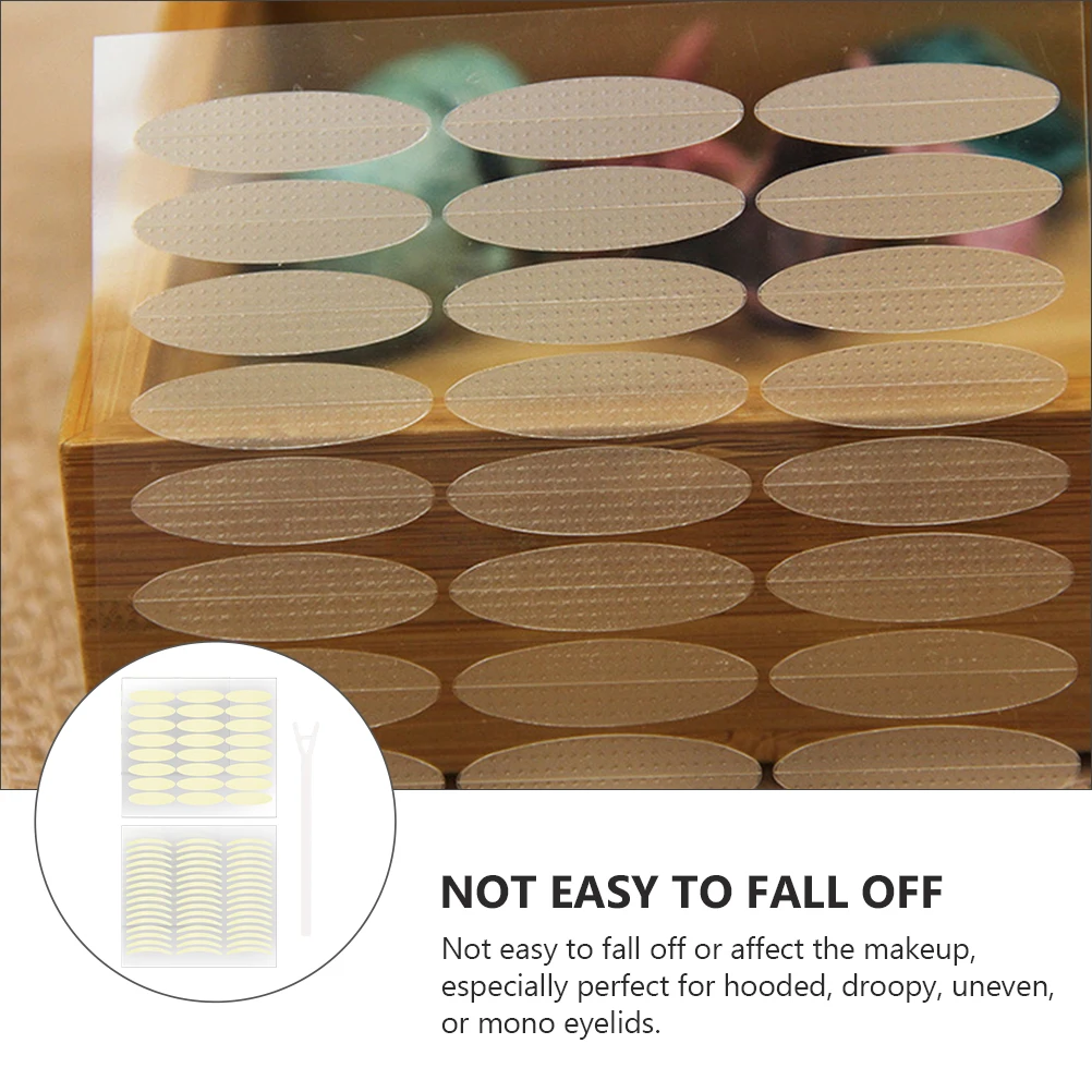 

2 Curvy Strips Eyelid Tape Lightweight Beauty Supply Stickers Natural Invisible PE Material Waterproof Sweat ProofEyelash Tools