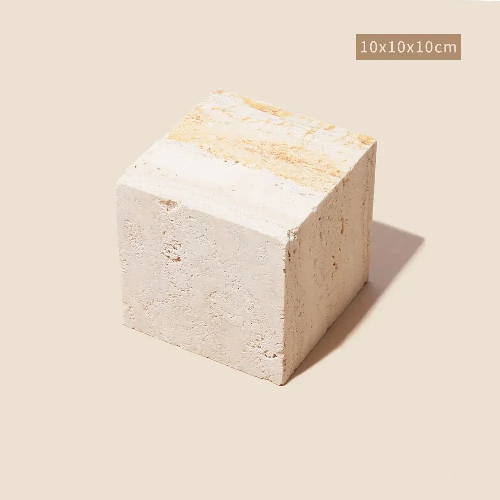 

4 шт. 5x5x5 см, оптовая продажа, натуральный травертин, кубический камень, поделки, домашний декор