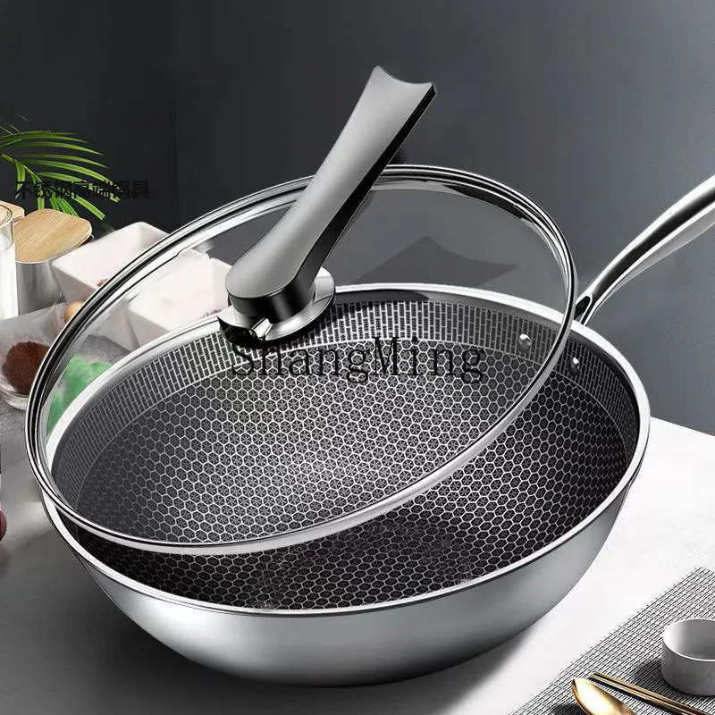 

CL 304 stainless steel wok honeycomb pan non-stick pan micro range hood healthy uncoated