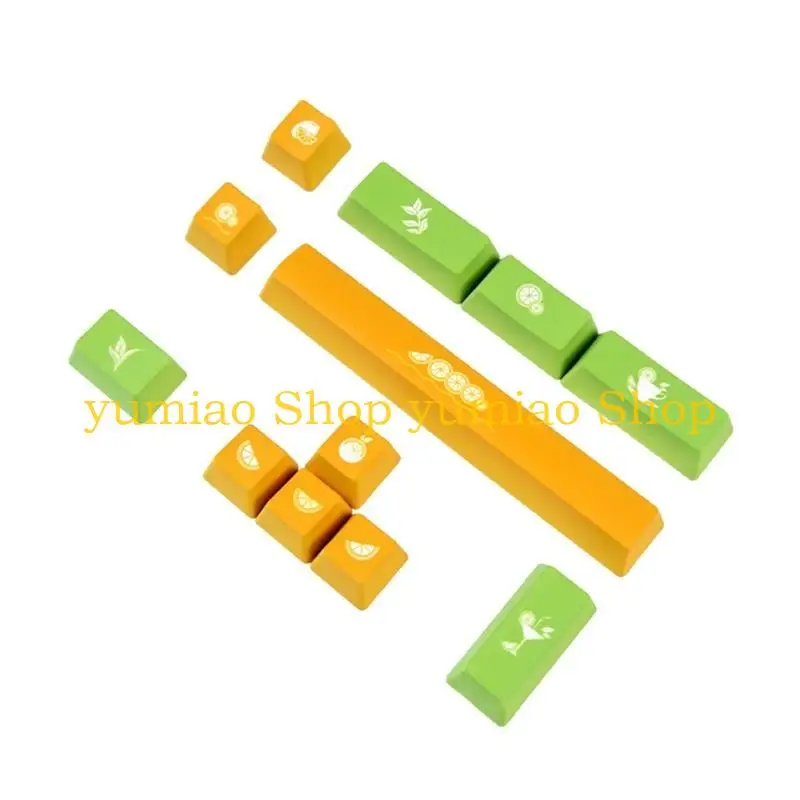 587B 12PCS PBT 5-Side Dye-subbed Keycaps 6.25U Space Bar ESC Enter Direction Keys OEM Profile Keycap For Mechanical Keyboard