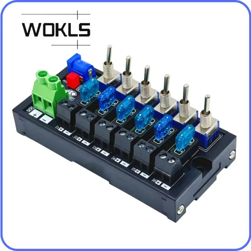Multi Ways DC Distribution Board 2~16CH Toggle Switch Each Channel Fuse LED Status Indicator