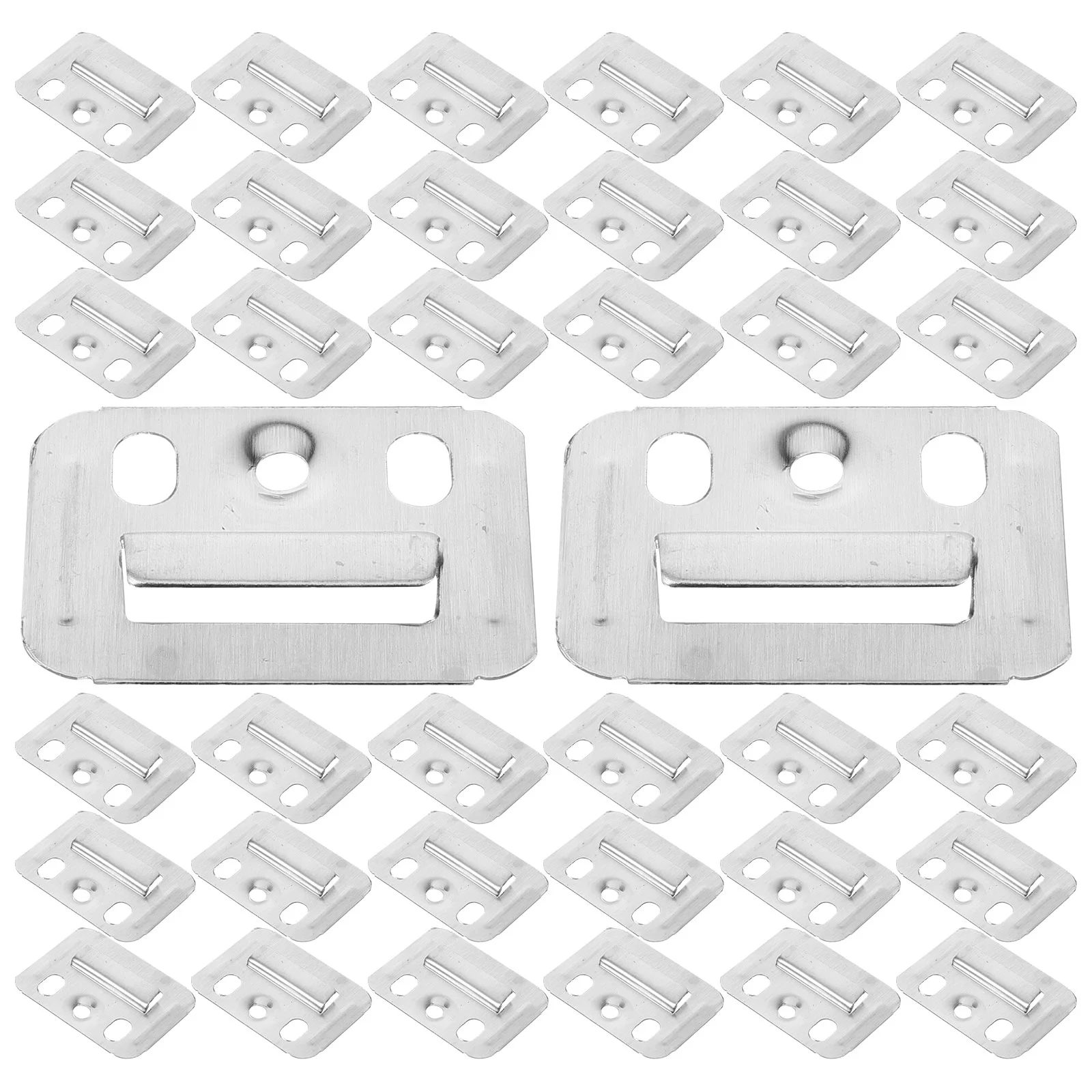 

100pcs Stainless Steel Wall Panel Buckle 40x30 Pressed Eye Thickened Smooth Edges Widened Bottom Easy Install Integrated