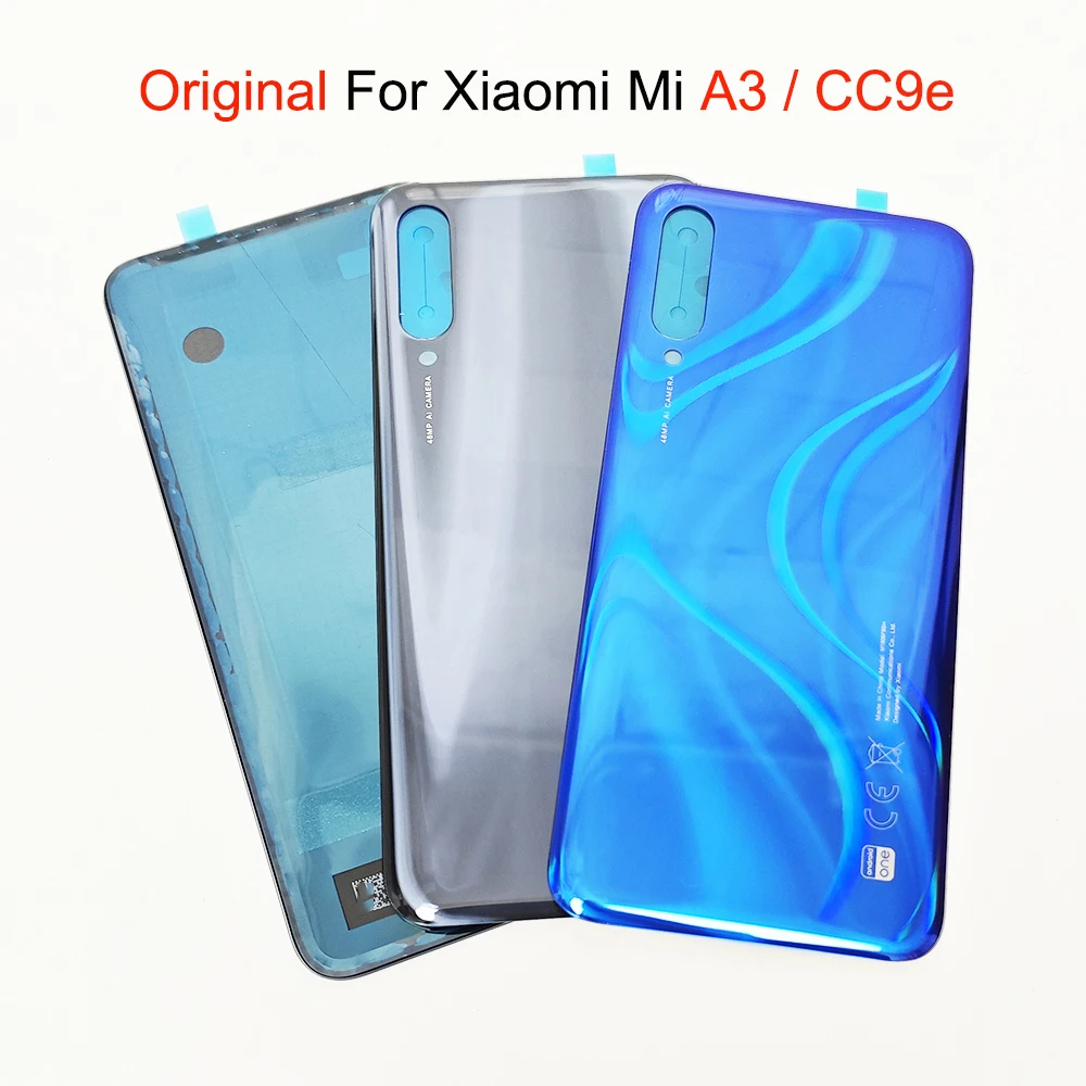Couverture arrière en verre OEM A + Gorilla Glass pour Xiaomi Mi A3, boîtier de remplacement de la batterie, couvercle arrière + adhésif Couverture arrière en verre OEM A + Gorilla Glass pour Xiaomi Mi A3, boîtier de remplacement de la batterie, couvercle arrière + adhésif