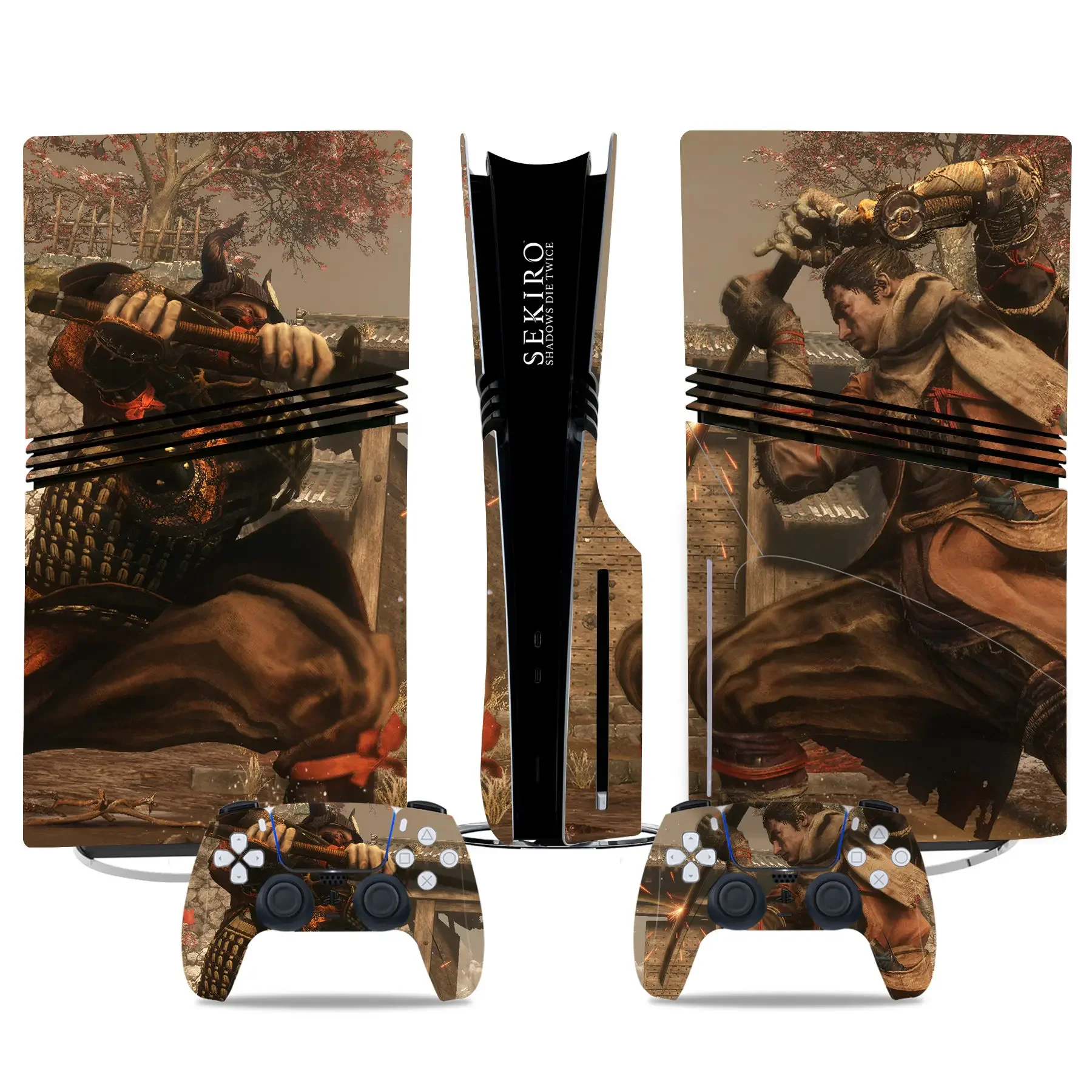 Sekiro shadows die twice Vinyl Decal Skin Sticker For PS5 Pro Disc Controller Console Case controller skin sticker