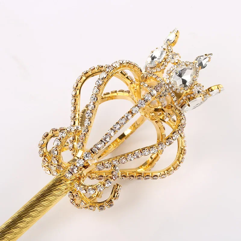 New Gold and Silver Scepter Cosplay Magic Fairy Stick Wedding Awards Wands Props