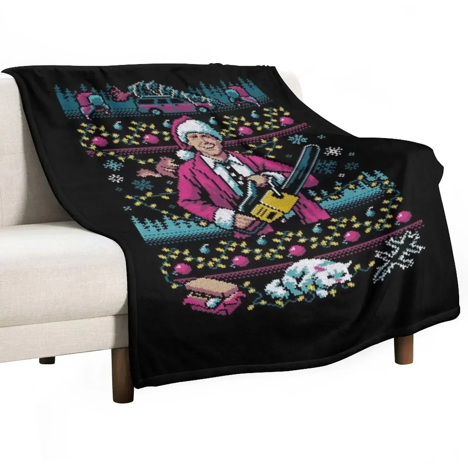 Hap, Hap, Happiest Sweater this Side of the Nuthouse Classic T-Shirt Throw Blanket Hairys Furrys Warm Custom Blankets